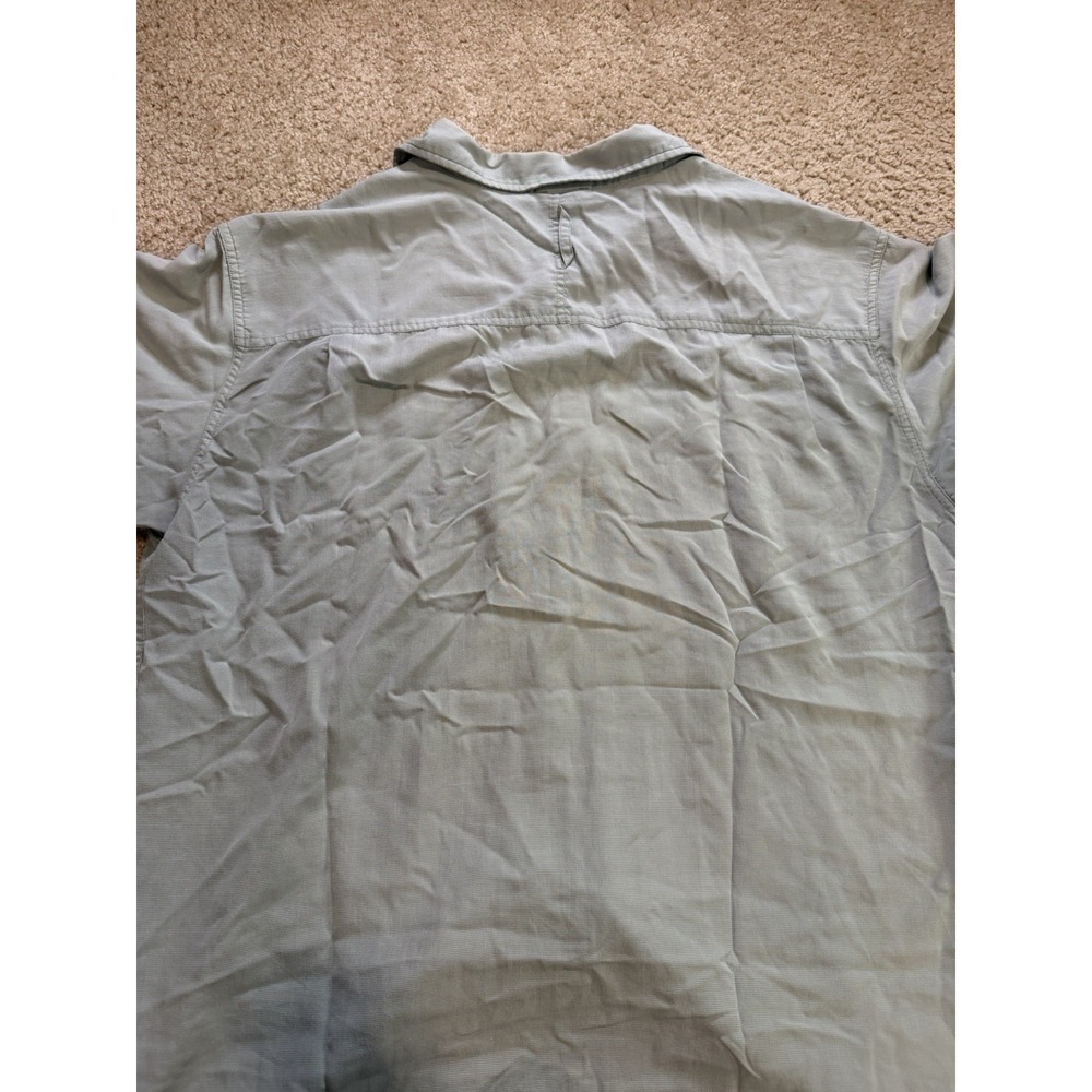 North Face Short Sleeve Vented Fishing Shirt Size X-Large Seafoam‎ Green/Gray - Picture 8 of 9